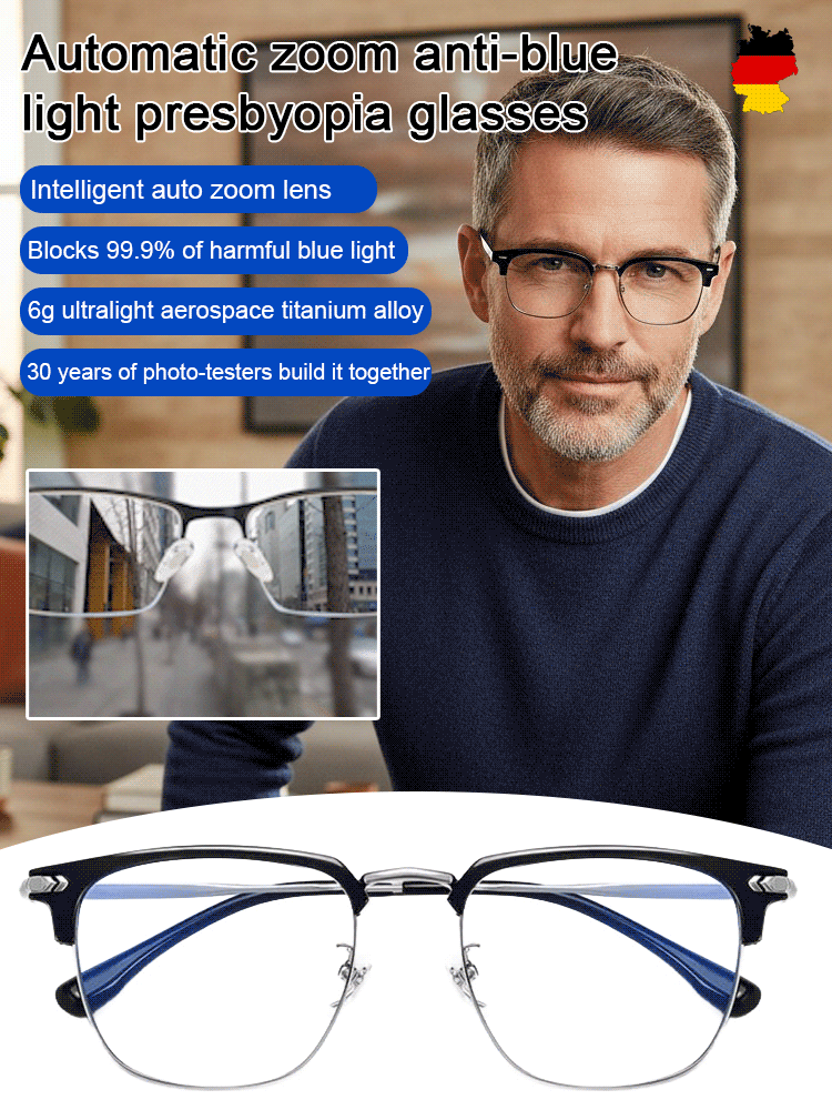 🎁Hot Sale🔥👓Ultra Light Anti Blue Presbyopic Glasses✨🔥🔥